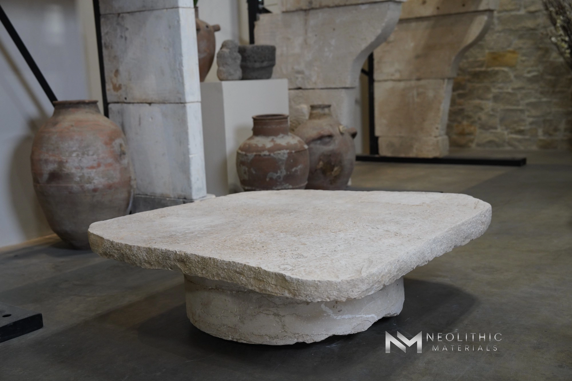 Antique Italian Limestone Table Top - Image 6